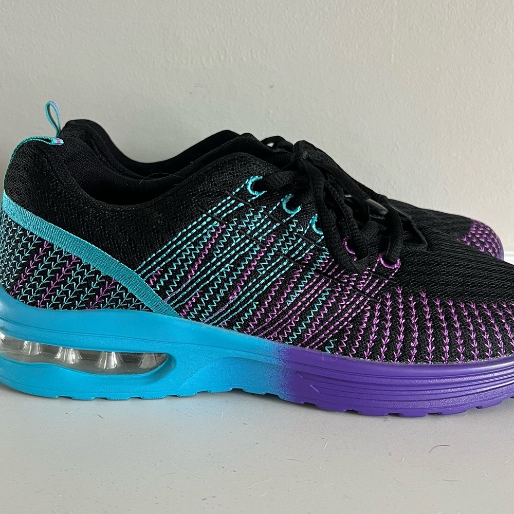 Black and Purple Athletic Sneakers size 10